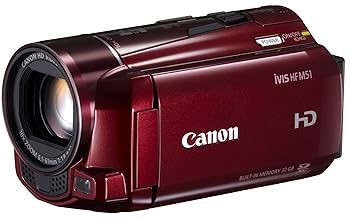 【中古】Canon デジタルテレビカメラ iVIS HF M51 赤いこと 光学10倍望遠レンズ フルフラットタッチパネル IVISHFM51RD