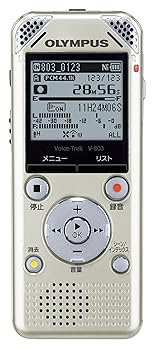 【中古】OLYMPUS 集積回路リコーダー VoiceTrek 8GB 直線的PCM相応う 指向性マイクロホン積み上げる FMラジオ受信機付 GLD ゴールド V-803