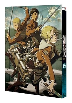 【中古】(非常に良い)進撃の巨人 6 [初回特典:Blu-ray Disc ビジュアルノベル「リヴァイ&エルヴィン過去編」他(制作協力:ニトロプラス、プロダクション・I.G)] [DVD]