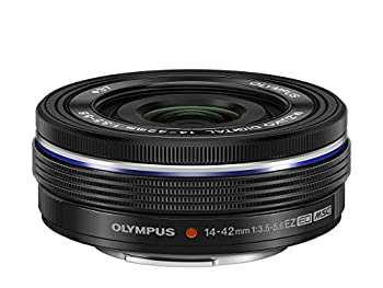 【中古】OLYMPUS 電動式パンケーキズームレンズ M.ZUIKO DIGITAL ED 14-42mm F3.5-5.6 EZ BLK