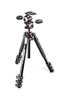 【中古】Manfrotto 労働者階級三脚 190続きもの 軽銀 4段 + RC2付3Way雲台一揃いの道具 MK190XPRO4-3W
