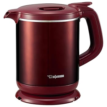 【中古】(非常に良い)象印 電気ケトル 0.8L 沸騰後1時間90℃保温 メタリックレッド CK-AW08-RM