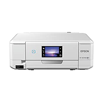 【中古】(非常に良い)旧モデル エプソン プリンター インクジェット複合機 Colorio EP-807AW 無線 有線 スマホプリント Wi-Fi ホワイト|IINEX
