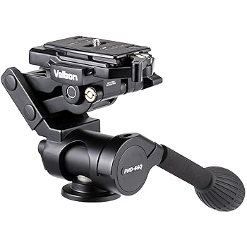 【中古】(非常に良い)Velbon 3Way雲台 PHD-66Q 中型 底面径50mm リボルビング機構 クイックシュー対応 マグネシウム製 481924 ブラック