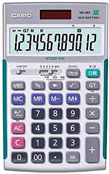 【中古】(非常に良い)CASIO製 ＮＤ-２６Ｓ　プロ用実務電卓（ソフトケース付）　（日本電卓技能検定協会推奨電卓、簿記検定推奨品）