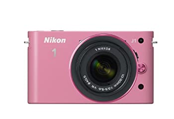【中古】Nikon ミラーレス一眼カメラ Nikon 1 (ニコンワン) J1 (ジェイワン) 標準ズームレンズキット ピンク N1 J1HLK PK