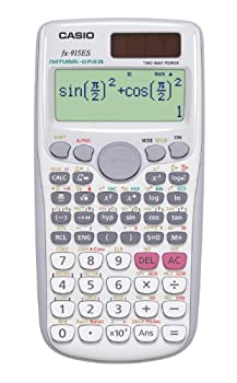 【中古】(非常に良い)カシオ 関数電卓 数学自然表示 441関数 10桁 fx-915ES-WE ホワイト|IINEX