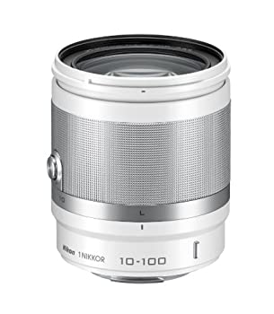 【中古】(人並み外れたに好いたらしい)Nikon 高倍率望遠レンズ 1 NIKKOR VR 10-100粍 f／4-5.6 白いこと ニコンCX初期化専用