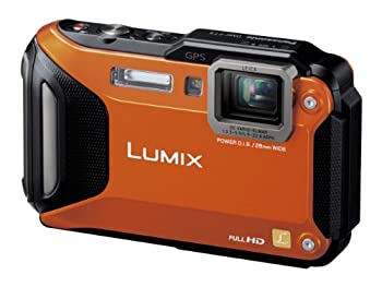 【中古】パナソニック デジタル写真機 ルミックス FT5 雨合羽 オレンジ色 DMC-FT5-D