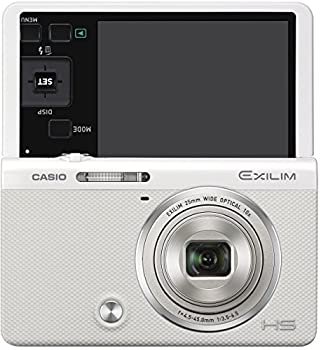 【中古】CASIO デジタル写真機 EXILIM EX-ZR50WE 1610万絵素 自分自身撮りチルト液晶 メイクアップトリプルショット 白いこと