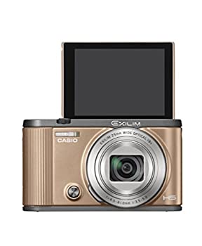 【中古】(非常に良い)CASIO デジタルカメラ EXILIM 自分撮りチルト液晶 EX-ZR1700GD ゴールド|IINEX