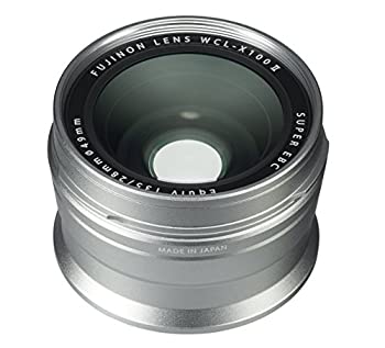 【中古】(人並み外れたに好いたらしい)FUJIFILM X100用ワイドコンバージョンレンズ しろがね色 WCL-X100S II