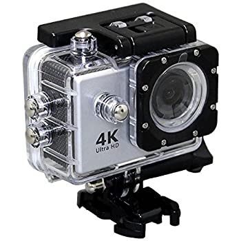 【中古】(人並み外れたに好いたらしい)SAC マイクロSD相応う 雨合羽ハウジング入れもの付き添い人動き写真器 AC600（しろがね色）