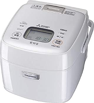 【中古】(人並み外れたに好いたらしい)三菱電機 IHジャー炊飯器 備長炭炭炊釜 3.5合炊き ピュアホワイト NJ-SE068-W