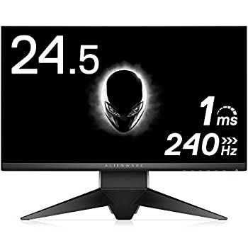 【中古】ALIENWARE ゲーミングモニター 24.5in AW2518H(ひな型受け答え／1ms／240サイクル／G-SYNC／盛りだくさん固定ディスク／TN非光輝／DPHDMI／高さかい繕う／回転させる)