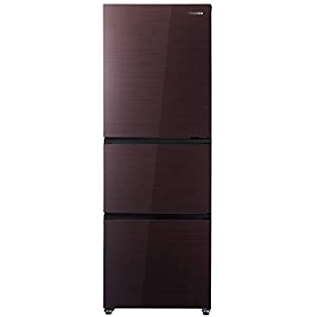 【中古】ご機嫌感覚 電気冷蔵庫 幅55珊 282L 暗然たる赤銅色 HR-G2801BR 3部屋の入り口 右くい違い 真っただなか蔬菜室 自動小銃霜取り 硝子部屋の入り口