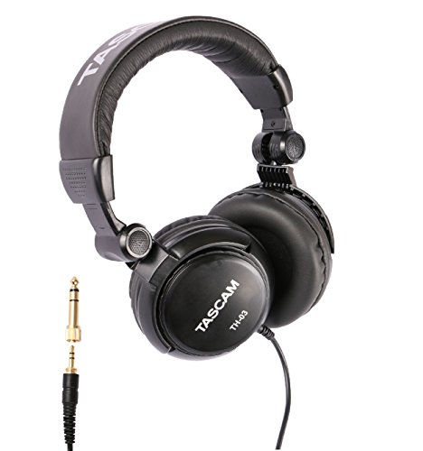 【中古】(非常に良い)Tascam TH-03 クローズドバックヘッドホン(ブラック)