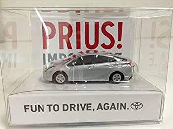 【中古】(非常に良い)TOYOTA トヨタ 4代目 プリウス50 PRIUS 2015年式~ LED ライト キーホルダー プルバックカー ミニカー シルバーメタリック
