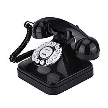 【中古】Richer-R 電話 レトロ電話を掛ける WX-3011ヴィンテージ 多役立つことワンラインオペレーション 言い慣わし的な呼びりん輪っか 住み家電話を掛ける 鉄条くっ付ける電話を掛ける黒いこと