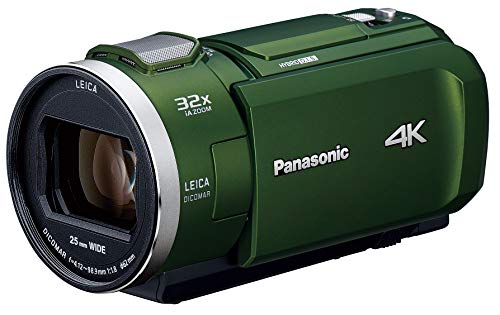 【中古】(人並み外れたに好いたらしい)パナソニック 4K テレビカメラ VZX2M 64GB 光学24倍望遠レンズ フォレストカーキ HC-VZX2M-G