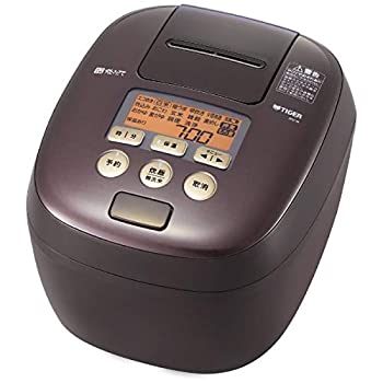 【中古】タイガー 圧力IH炊飯ジャー（5.5合炊き） ディープブラウンTIGER 炊きたて 360°design 可変W圧力IH JPC-H100TP