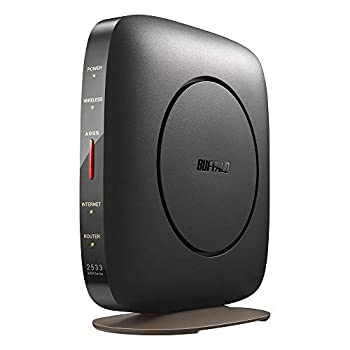 【中古】(非常に良い)BUFFALO WiFi 無線LAN ルーター WSR-A2533DHP3-BK 11ac ac2600 1733+800Mbps デュアルバンド IPv6対応 日本メーカー 4LDK 3階建向け【iPhone12／