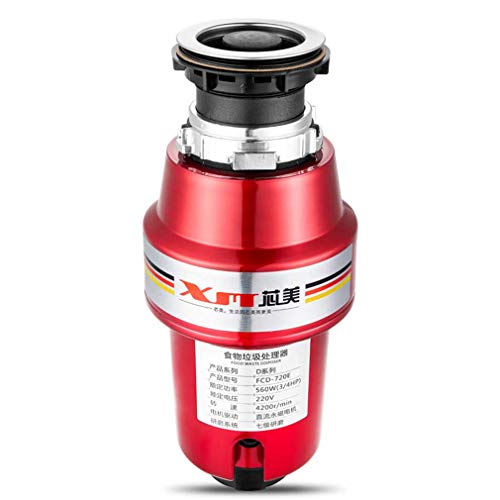 【中古】丈夫 家庭用キッチン廃棄物処理食品廃棄物処理装置、ビルトインエアスイッチ、設置が簡単、静かだが強力 キッチン Red