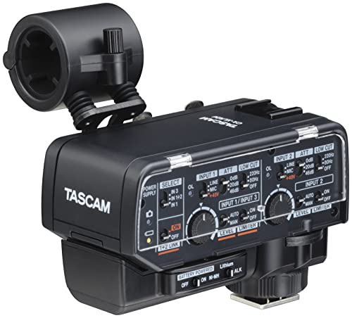 【中古】(非常に良い)TASCAM(タスカム) CA-XLR2d-AN ミラーレスカメラ対応XLRマイクアダプター(アナログインターフェースキット) 2chミキサー／プリアンプ 動画音声収録 取材インタビュー 動画制作