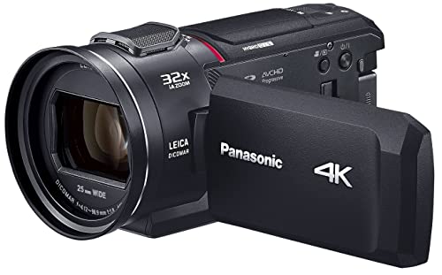 【中古】(人並み外れたに好いたらしい)パナソニック(Panasonic) 4K デジタルテレビカメラ 内蔵記憶装置64GB 5軸変わり種手振れ手を加える 光学24倍望遠レンズ 黒いこと HC-VX2MS-K