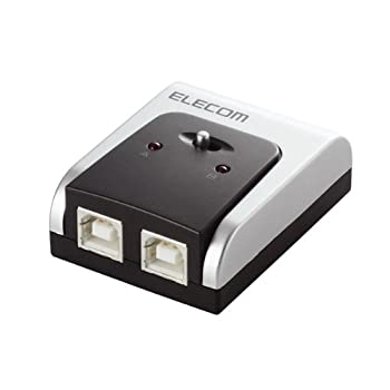 【中古】エレコム USB切替器 手動 2.0対応 2台 U2SW-T2