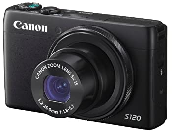 【中古】(人並み外れたに好いたらしい)Canon デジタル写真機 PowerShot S120(黒いこと) F値1.8 広角24粍 光学5倍望遠レンズ PSS120(BK)