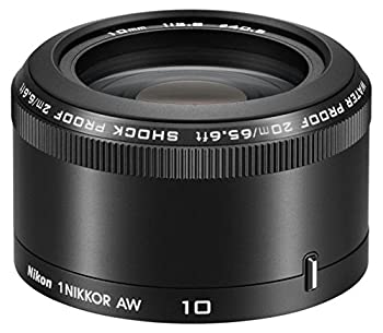 【中古】(非常に良い)Nikon 1 NIKKOR AW 10mm f／2.8 ブラック 1NAW10 2.8BK