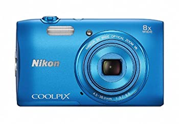 【中古】(人並み外れたに好いたらしい)Nikon デジタル写真機 COOLPIX S3600 8倍望遠レンズ 2005万絵素 青緑色 S3600BL