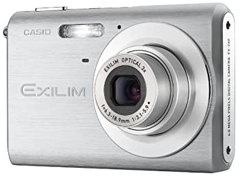 【中古】CASIO デジタル写真機 EX-Z60 EXILIM ZOOM しろがね色
