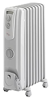 【中古】DeLonghi オイル・ラジエターヒーター L字型フラットフィン8枚 【トップハンガー(TH-300R)付(同送)】 R790812TFS 【3~8畳用】