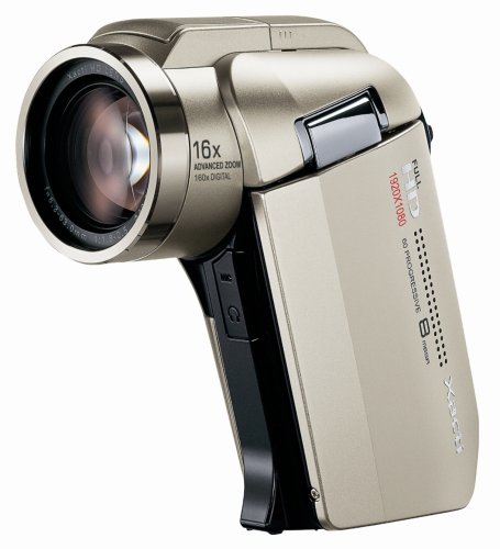 【中古】SANYO 盛りだくさん高品位テレビ デジタルムービーカメラ Xacti (ザクティ) DMX-固定ディスク2000 三鞭酒・ゴールド DMX-固定ディスク2000(N)