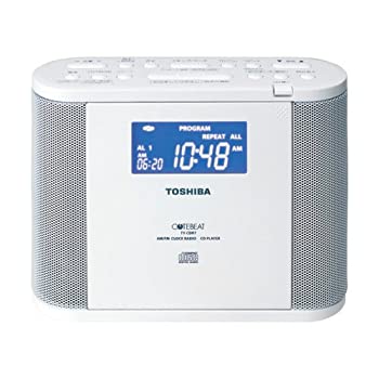 【中古】TOSHIBA CDラジオ受信機(時辰儀付) CUTEBEAT 白いこと TY-CDR7(W)