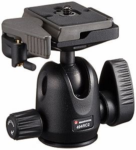 【中古】Manfrotto 自由雲台 ミニボール雲台ラピットコネクトシステムRC2付き アルミニウム製 494RC2