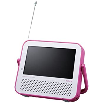【中古】TWINBIRD ポータブル防水DVDプレーヤー(ワンセグチューナー搭載) DVD ZABADY ピンク VD-J719P