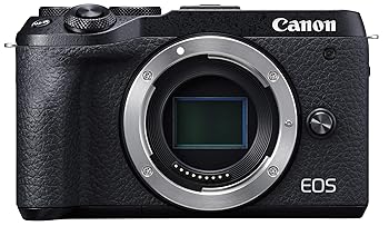 【中古】Canon 鏡鑑受け答え一眼写真機 EOS M6 Mark II 上半身 黒いこと EOSM6MK2BK-BODY