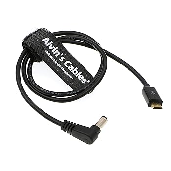 【中古】Alvin's Cables Tilta Nucleus Nano 用の Micro USB to 2.1 DC Barrel 電源 ケーブル