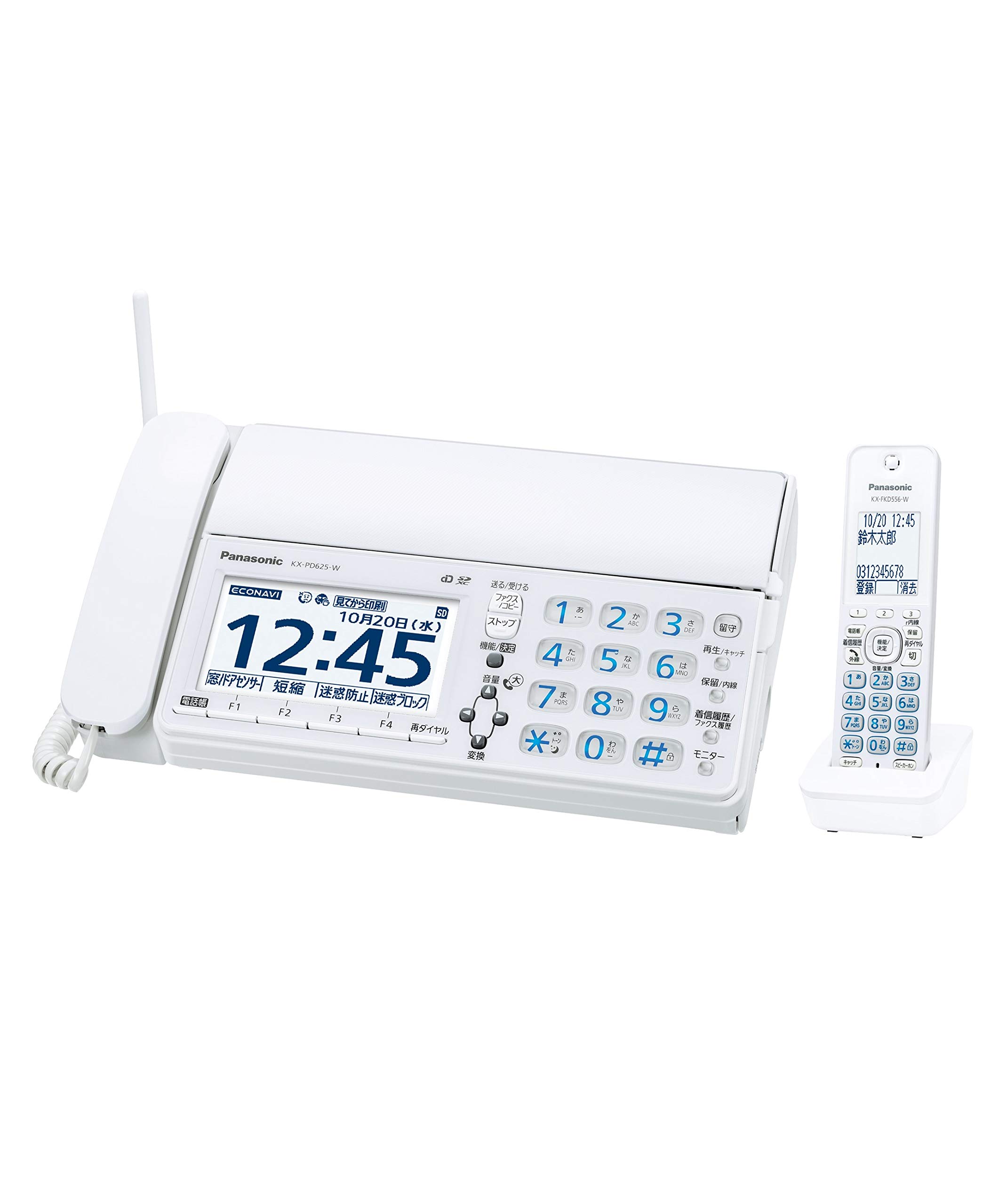 【中古】パナソニック デジタルコードレスFAX 子機1台付き添い人 しち面倒臭さ差しつかえるお持て成し相応う 白いこと KX-PD625DL-W