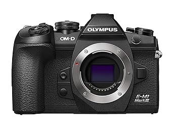 【中古】OLYMPUS 鏡鑑受け答え一眼写真機 OM-D E-M1 MarkIII 上半身 黒いこと