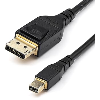 【中古】StarTech.com Mini DisplayPort - DisplayPort 1.4 有線テレビ/2m/VESA判定基準お墨付き品/8K60サイクル、4K120サイクル相応う/Mini DP - DP 取り替えっこ管する有線テレビ/HBR3/H