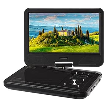 【中古】(非常に良い)グリーンハウス ポータブルDVDプレーヤー ブラック GH-PDV10P-BK