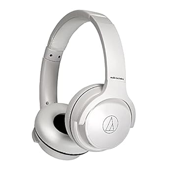 【中古】(非常に良い)オーディオテクニカ ATH-S220BT WH ワイヤレスヘッドホン bluetooth 最大60時間再生 急速充電 低遅延モード マルチポイント対応 薄型 国内正規品