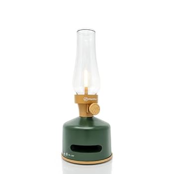 【中古】(非常に良い)MoriMori LED Lantern Speaker S1 LED ランタンスピーカー S1 ORIGINAL GREEN（ダークグリーン色）FLS-2101-DG 充電式 USB Type-C Bluetooth 5.1｜IINEX