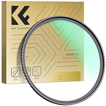 【中古】K&F Concept 72mm レンズフィルター 高透過率 極薄 撥水防汚 AGC日本製光学ガラス レンズ保護用 MCUVフィルター（NANO-Dシリーズ）