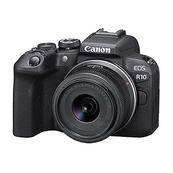 【中古】(人並み外れたに好いたらしい)キヤノン Canon 銀鏡レスカメラ EOS R10 RF-S 18-45粍水晶体一揃いの道具