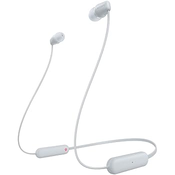 【中古】(非常に良い)ソニー ワイヤレスイヤホン WI-C100:Bluetooth対応/25時間スタミナ/IPX4防滴/DSEE搭載 ホワイト WI-C100 WZ 小